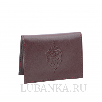 Обложка для удостоверения ФСБ бордовая