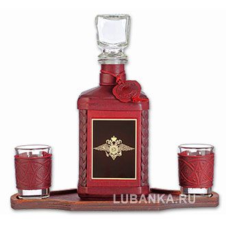 Набор для водки «МВД» бордовый