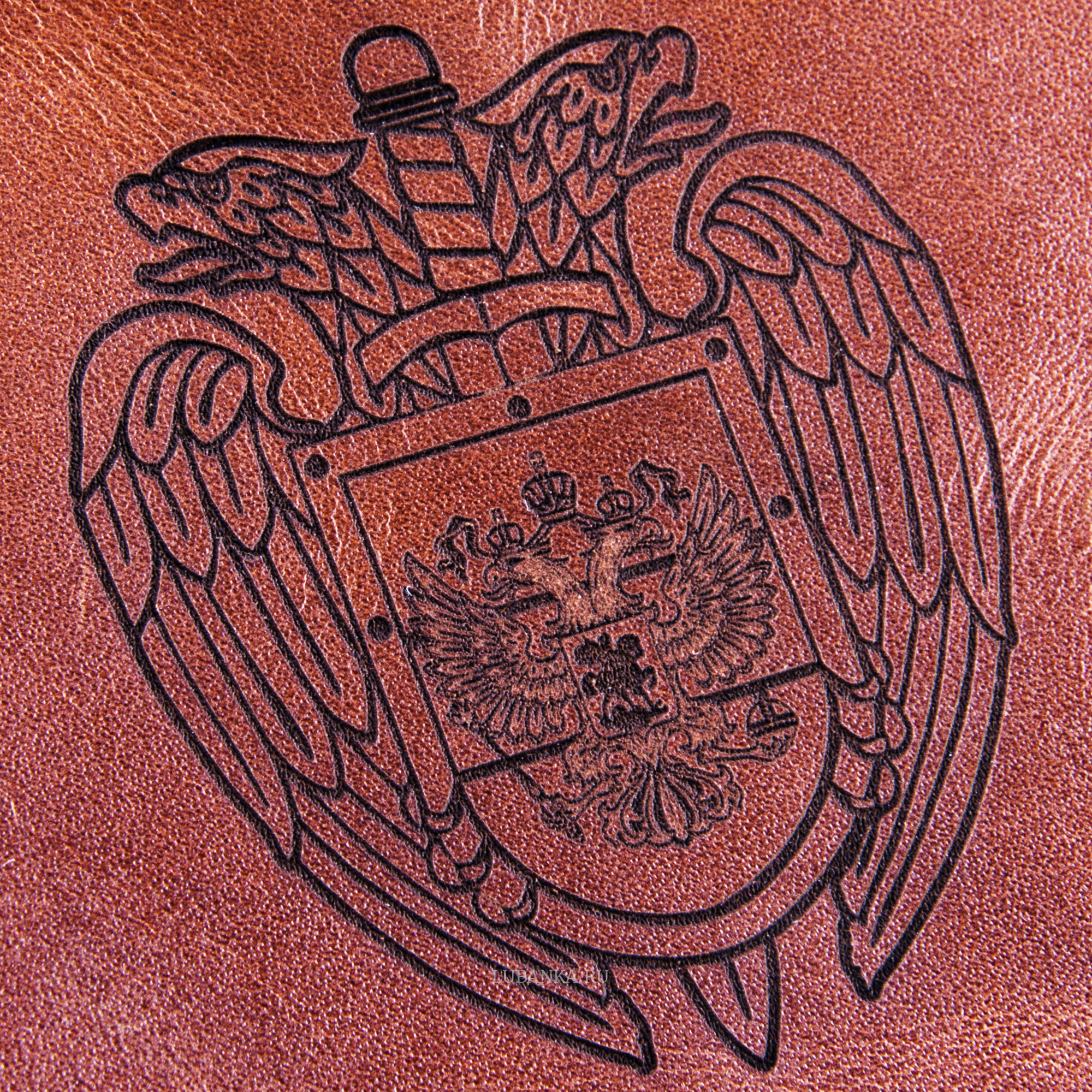 Обложка для паспорта ФСО коричневая