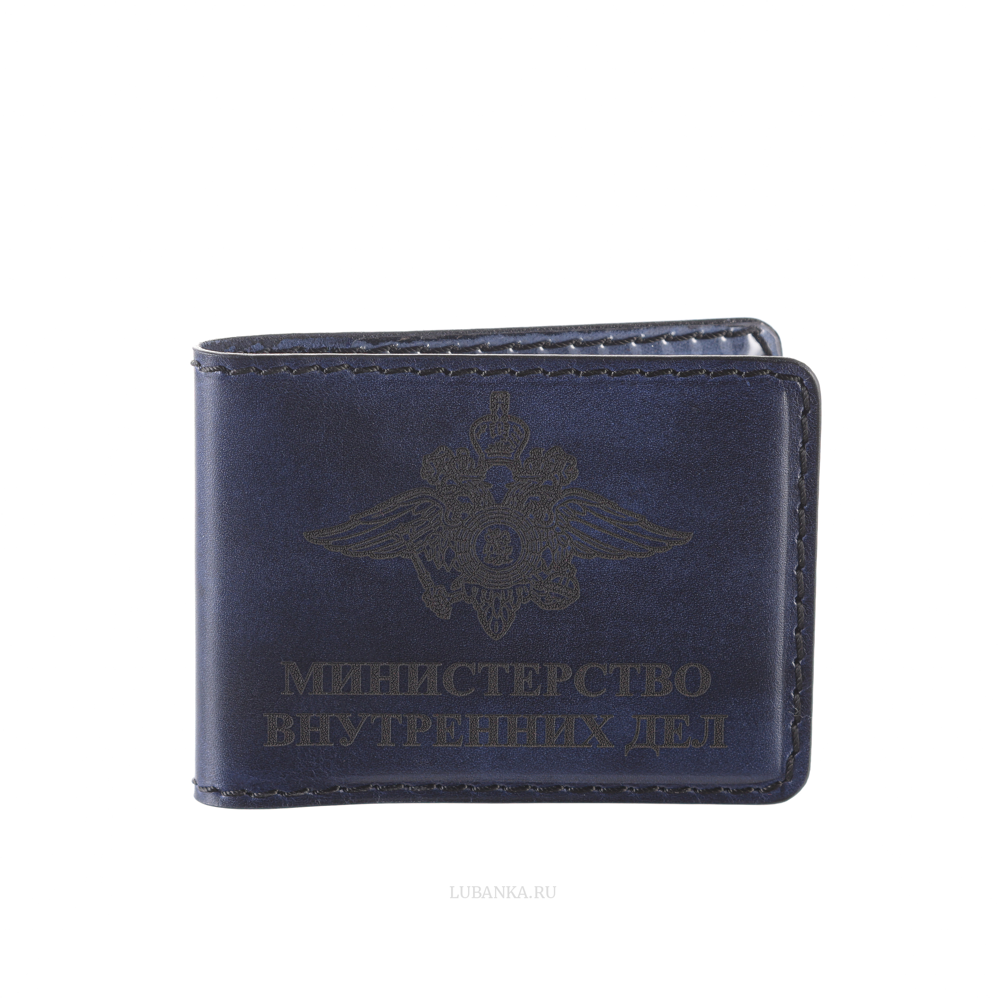 Обложка для удостоверения МВД темно синяя