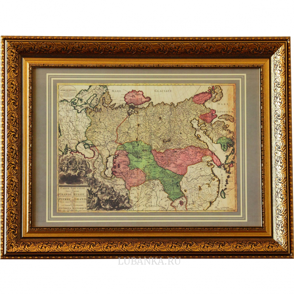 Карта в багете «Новая карта всей империи Великой России»