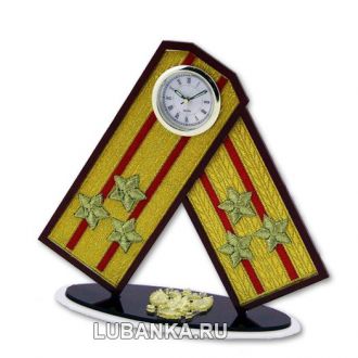 Часы настольные «Погоны полковника МВД»